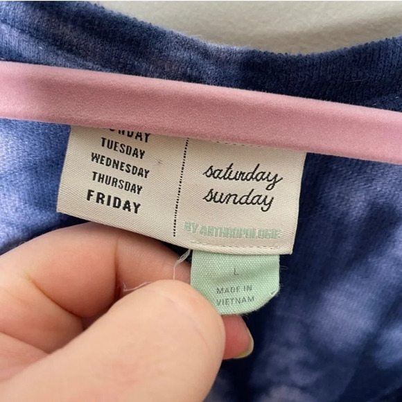 Anthropologie Saturday Sunday Pollie Tiered Tie Dye Mini Dress, Large - Picture 6 of 7